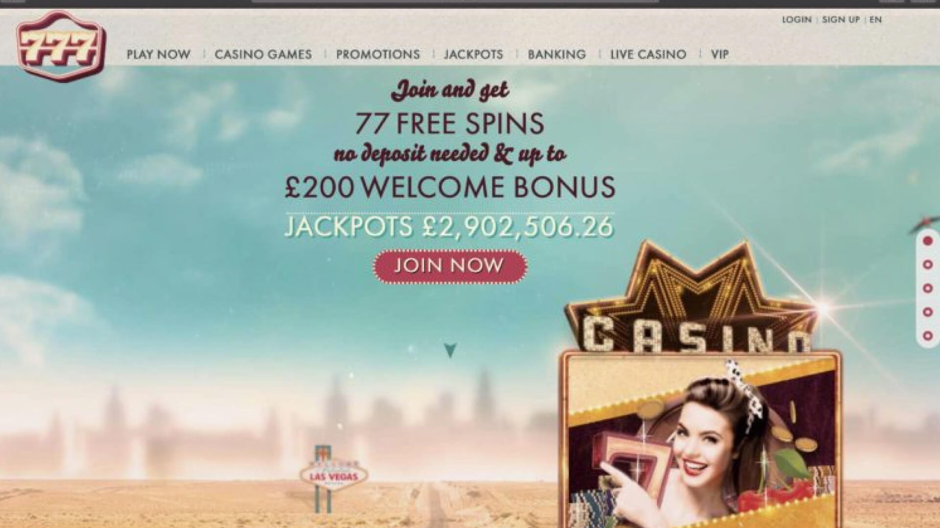 Play 777 casino online in style Vegas