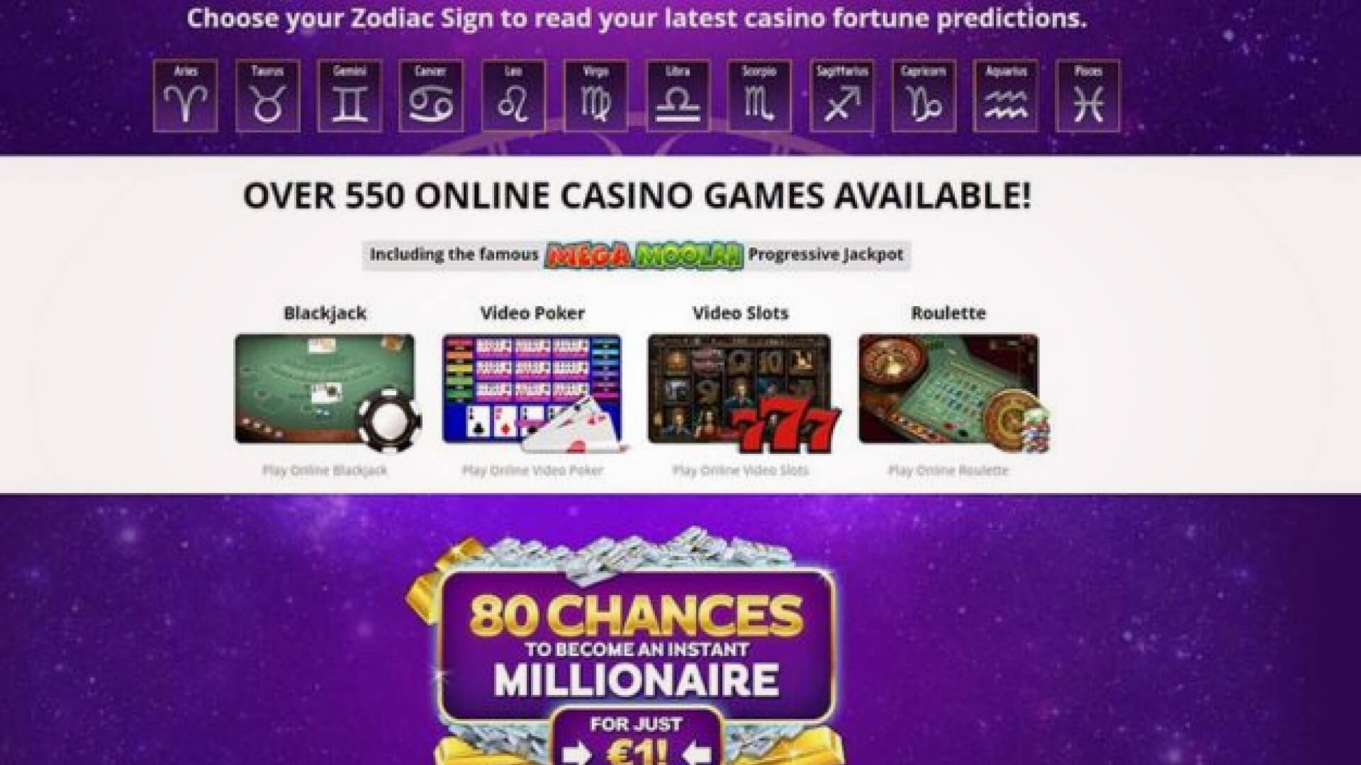 Games at Zodiac Casino NZ